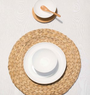 Набір тарілок Cicada porcelain (Bone China) Gold Edge (4 тарілки+ 4 піали)